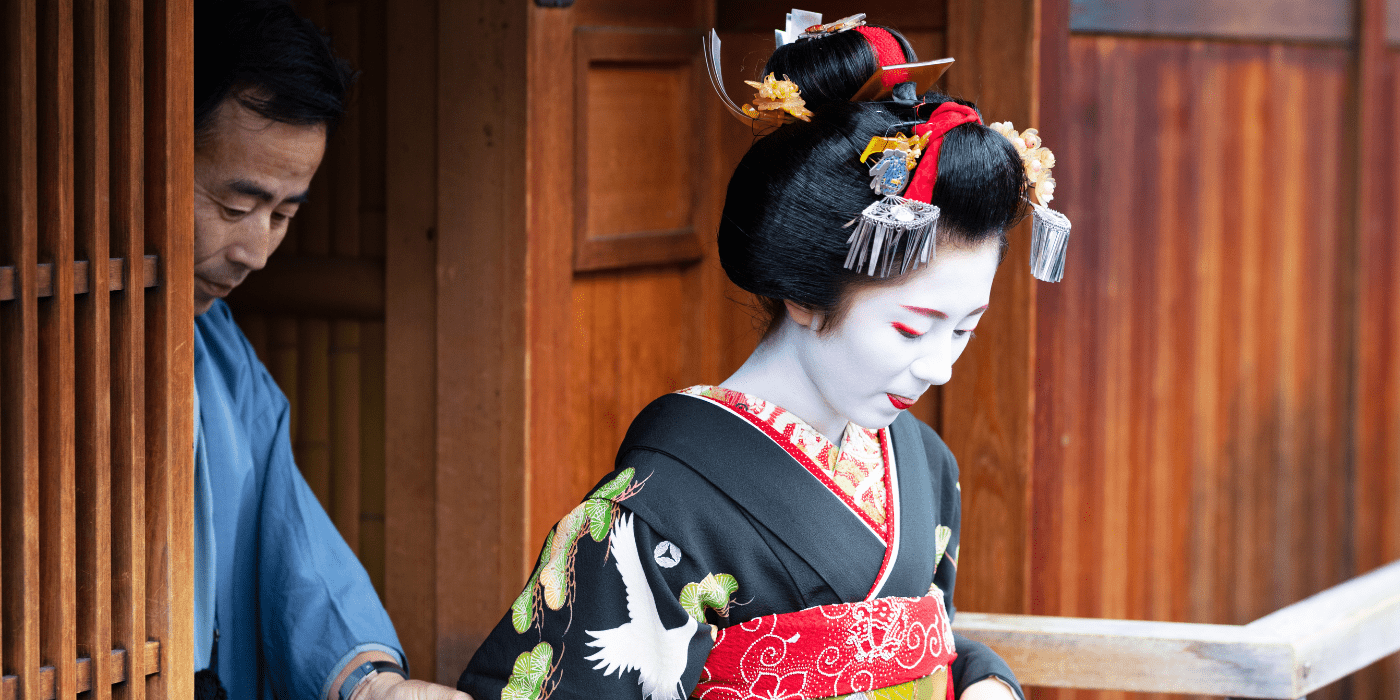 Japanska Gejša, Kyoto, Japan