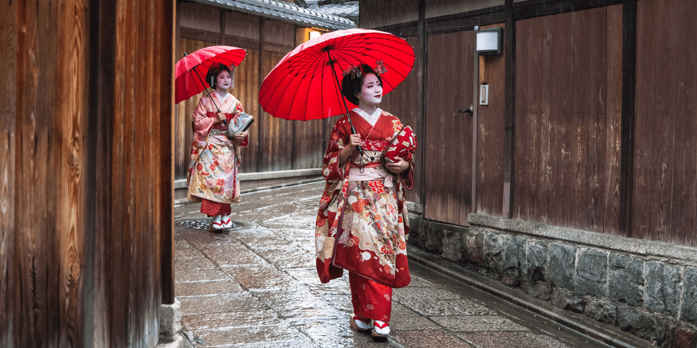 Japanske Gejše, Kyoto, Japan