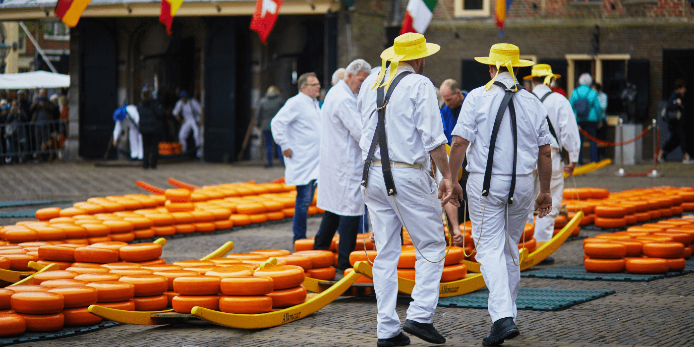 Nizozemski sir Gouda u gradu Gouda, Nizozemska